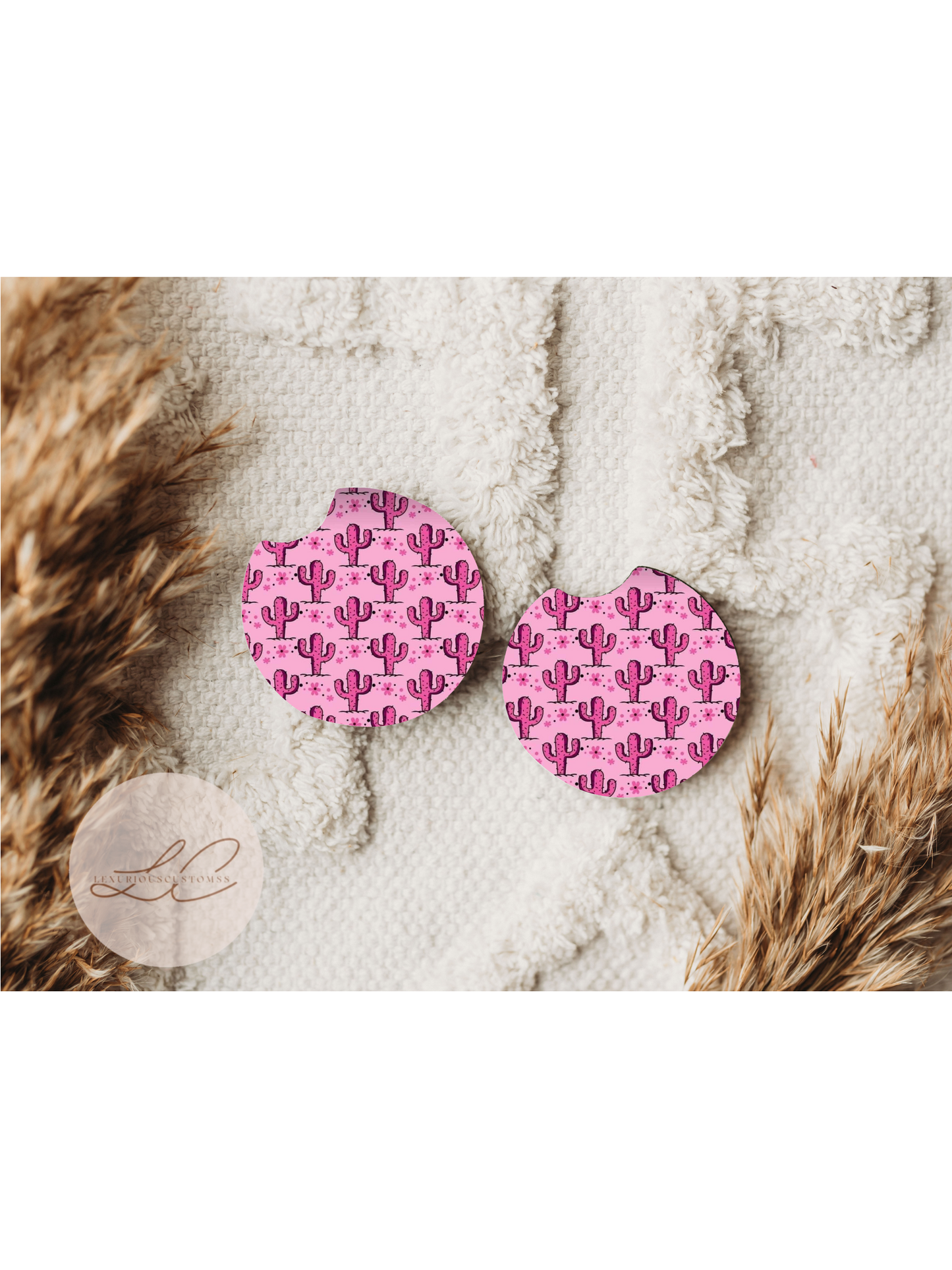 Pink Cactus Coasters