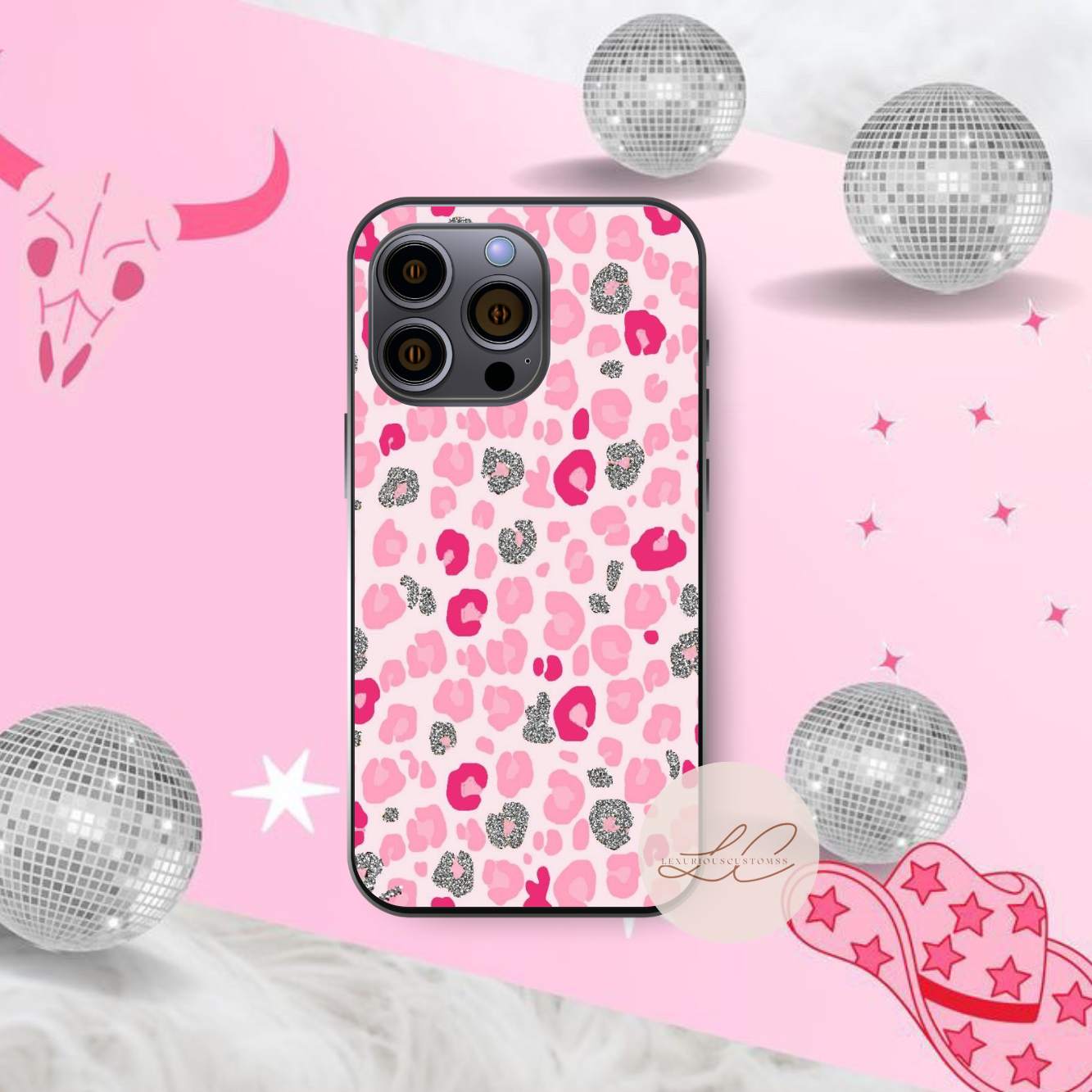 Pink Sparkling Cheetah Case