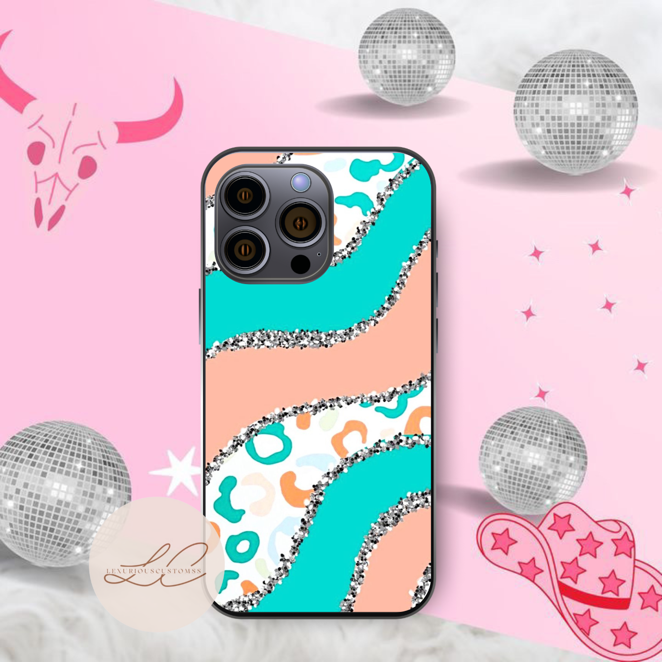 Blue & Tan Cheetah Case