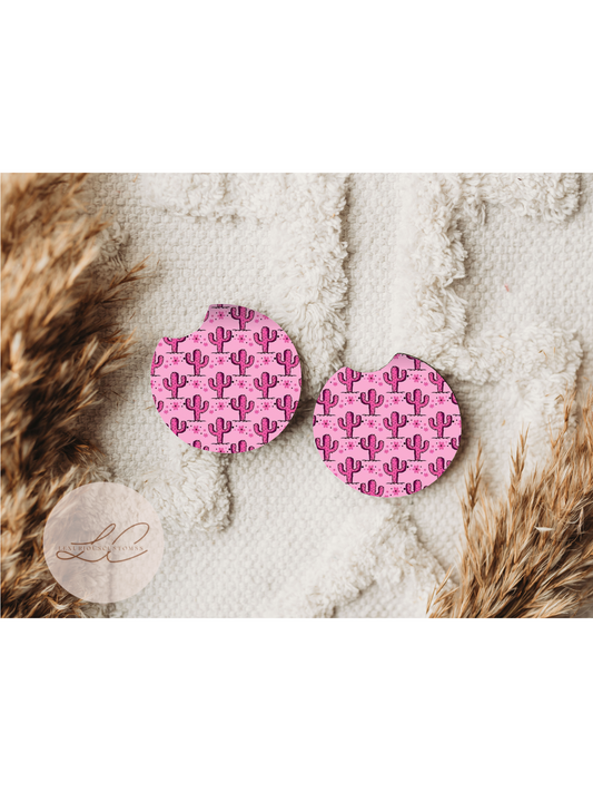 Pink Cactus Coasters