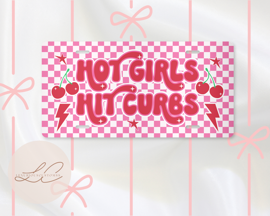 Hot Girls Hit Curbs Plate