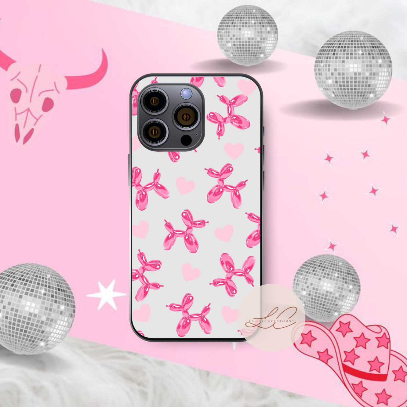 Pink Balloon Dog Case