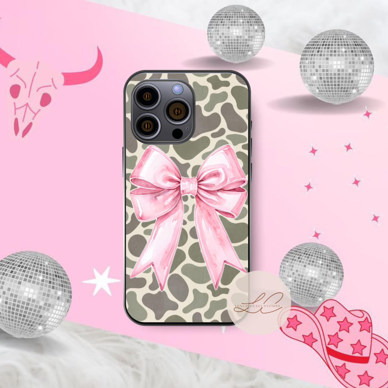 Pink Bow Camo case