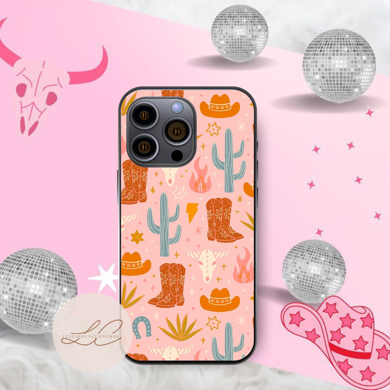 Western boots phone case