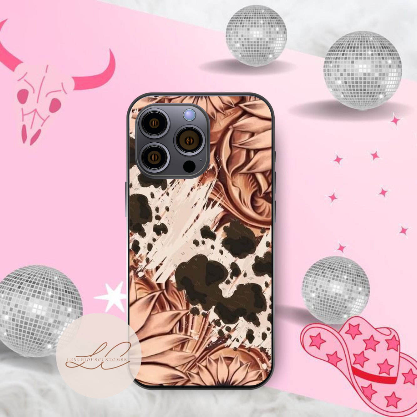Leather Cow Print Case