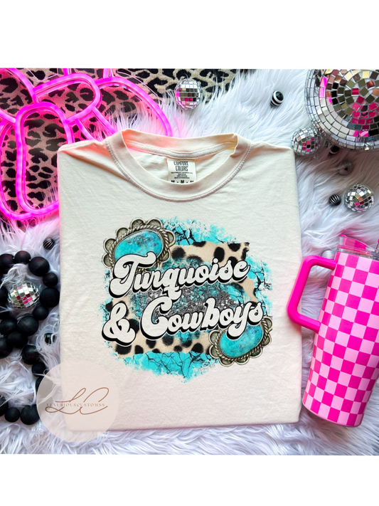 Turquoise & Cowboys Shirt
