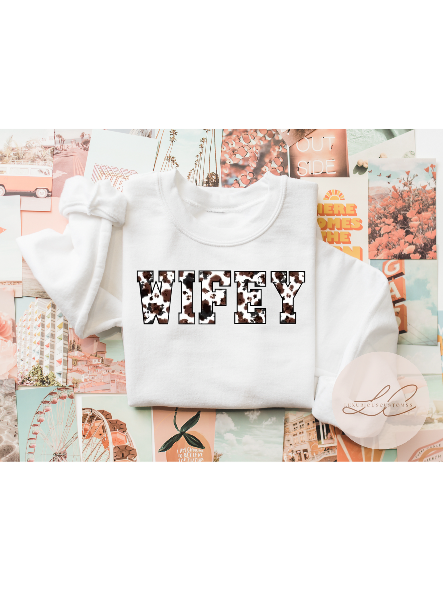 WIFEY cowprint Sweatshirt