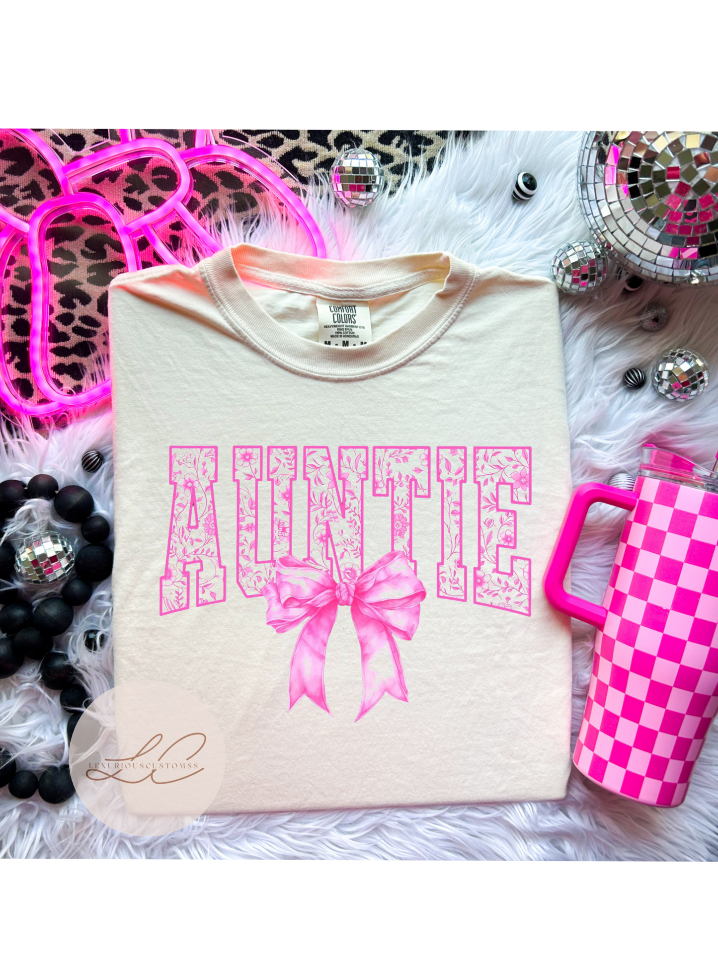 Pink Floral Auntie Shirt